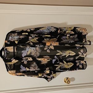Lulu's Floral Beach Cover Up Sheer Size Medium